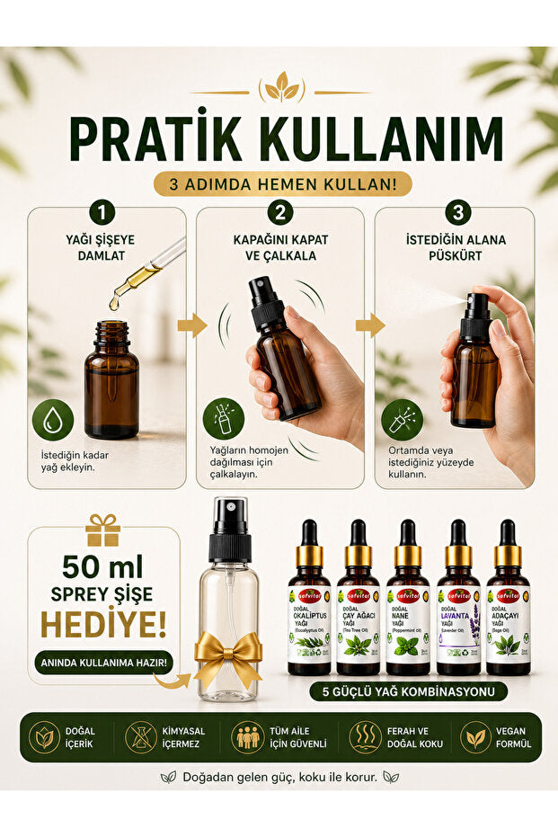 Doğal Koruma 5'li Bitkisel Yağ Seti 🌿